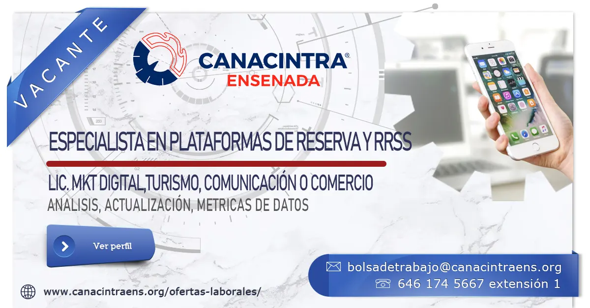 Especialista en plataformas de reserva y redes sociales