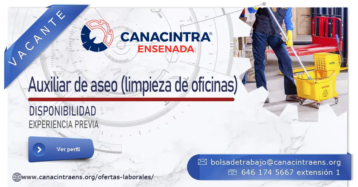 auxiliar de aseo (limpieza de oficinas)