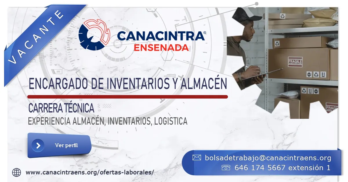 Encargado de Inventarios y almacén