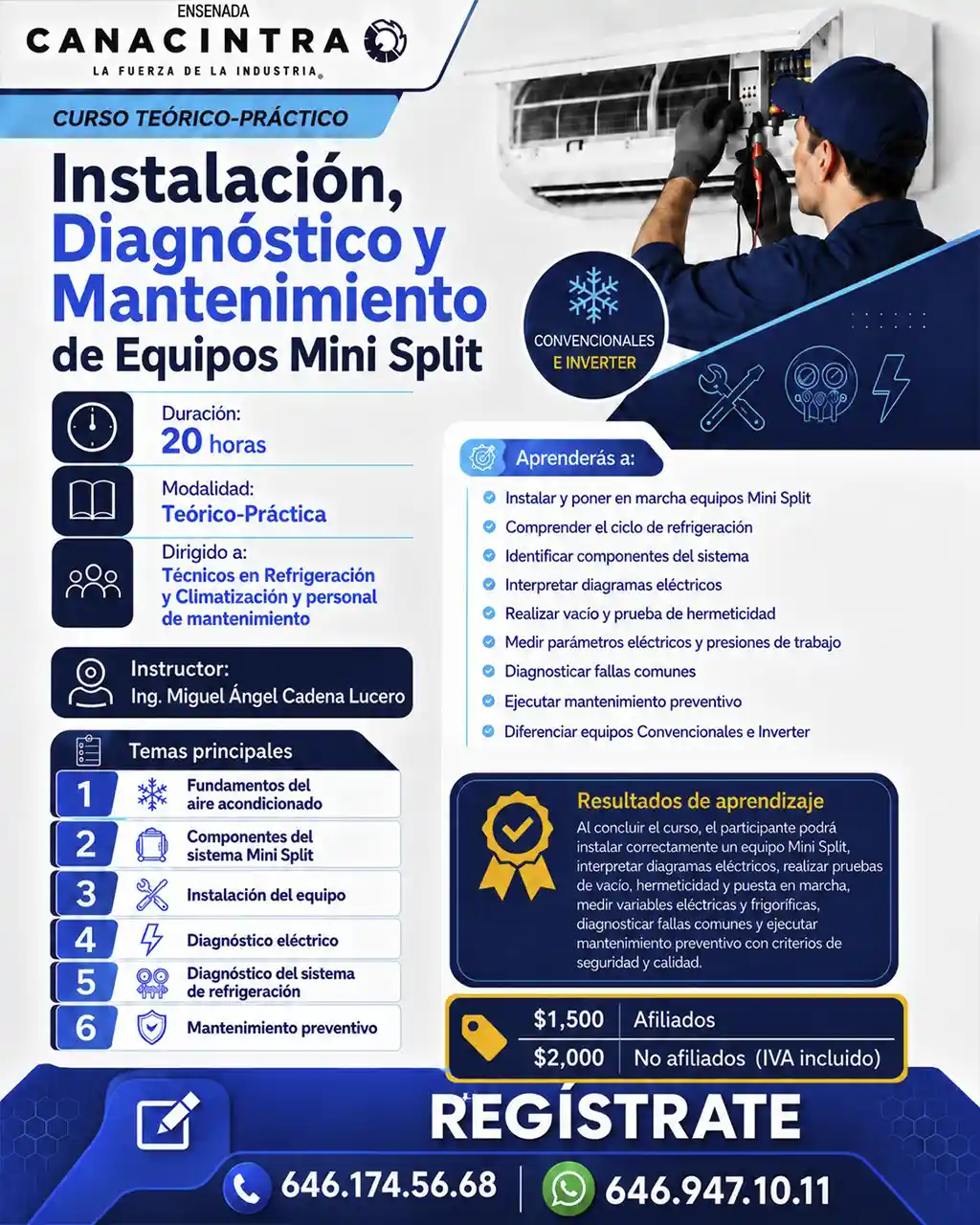 Instalación, diagnostico y mantenimiento de equipos mini-split